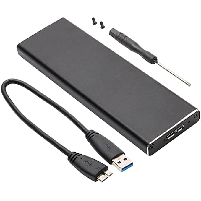 rayihni SSD TO USB3.0 HARD DISK ENCLOSURE EXTERNAL CASE 6+12 PIN FOR 2010 2011 2012 MACBOOK AIR A1370 A1369 - Image 1