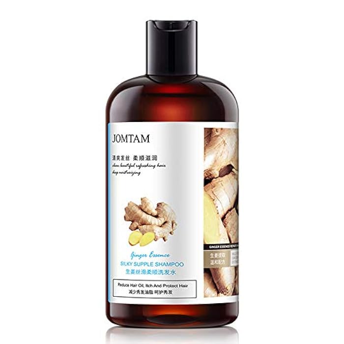JOMTAM Silky Supple Shampoo Hair Oil Ginger Essence Natural Extract Smooth Mild Formula Itch Protect Moisturizes Nourishes Clears 400ml 13.5fl.oz - Image 1