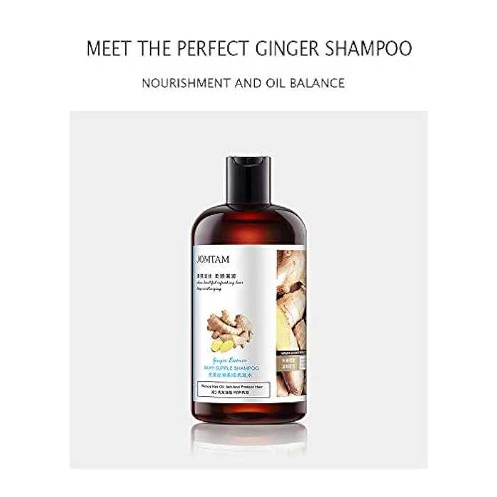 JOMTAM Silky Supple Shampoo Hair Oil Ginger Essence Natural Extract Smooth Mild Formula Itch Protect Moisturizes Nourishes Clears 400ml 13.5fl.oz - Image 3