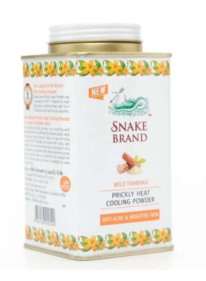 SNAKE BRAND Snake Prickly Heat Cooling Powder Anit-Acne & Brighter Skin 140G - Image 2