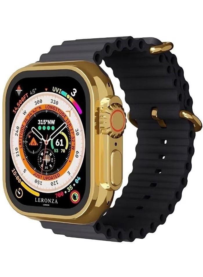 Haino Teko Germany G9 Ultra Max Smart Watch Golden Edition with NFC 49mm Bluetooth Call Wireless Charging Always on Display for Men's and Women's One Extra Strap - Image 2