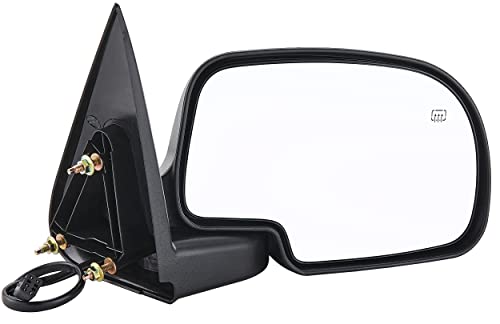 ZAPOSTS Side View Mirror Replacement Fit for 19992002 Chevy Silverado 1500 2500 HD 3500 HDGMC Sierra 1500 2500 HDGMC YukonYukon XL 1500 Black Power Adjusted Heated Manual Folding Passenger Side