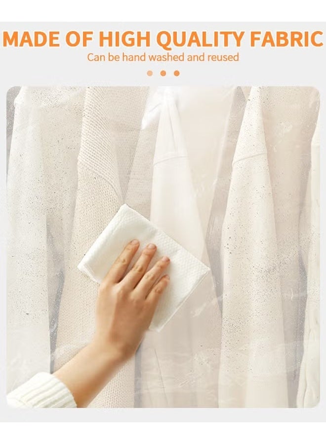 EETU Hanging Garment Bags,Extra Large Clear Garment Rack Cover,Dustproof Waterproof Storage Bag For Wardrobe With Full Zipper,120x50x150cm - Image 4