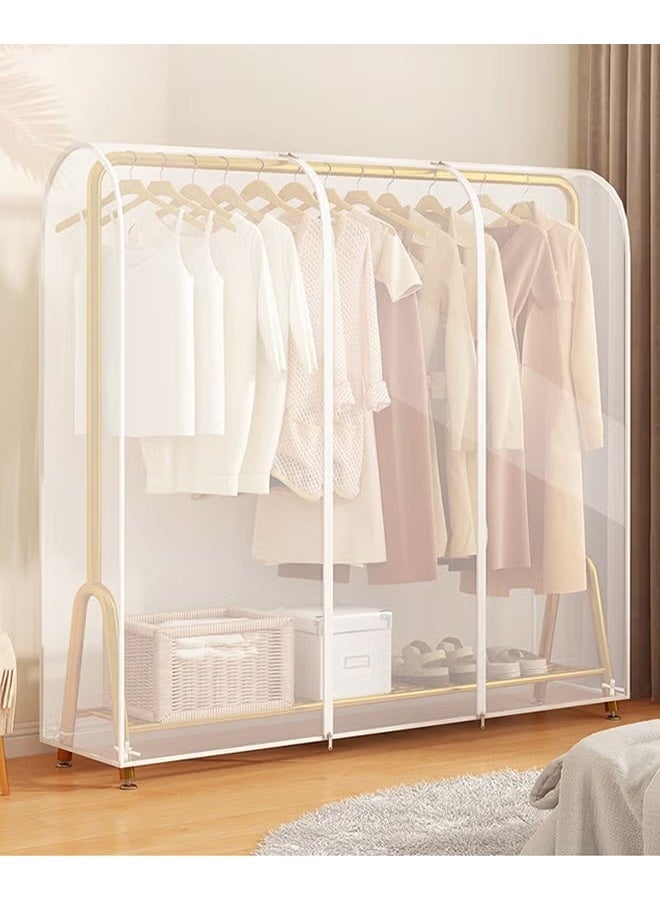 EETU Hanging Garment Bags,Extra Large Clear Garment Rack Cover,Dustproof Waterproof Storage Bag For Wardrobe With Full Zipper,120x50x150cm - Image 1