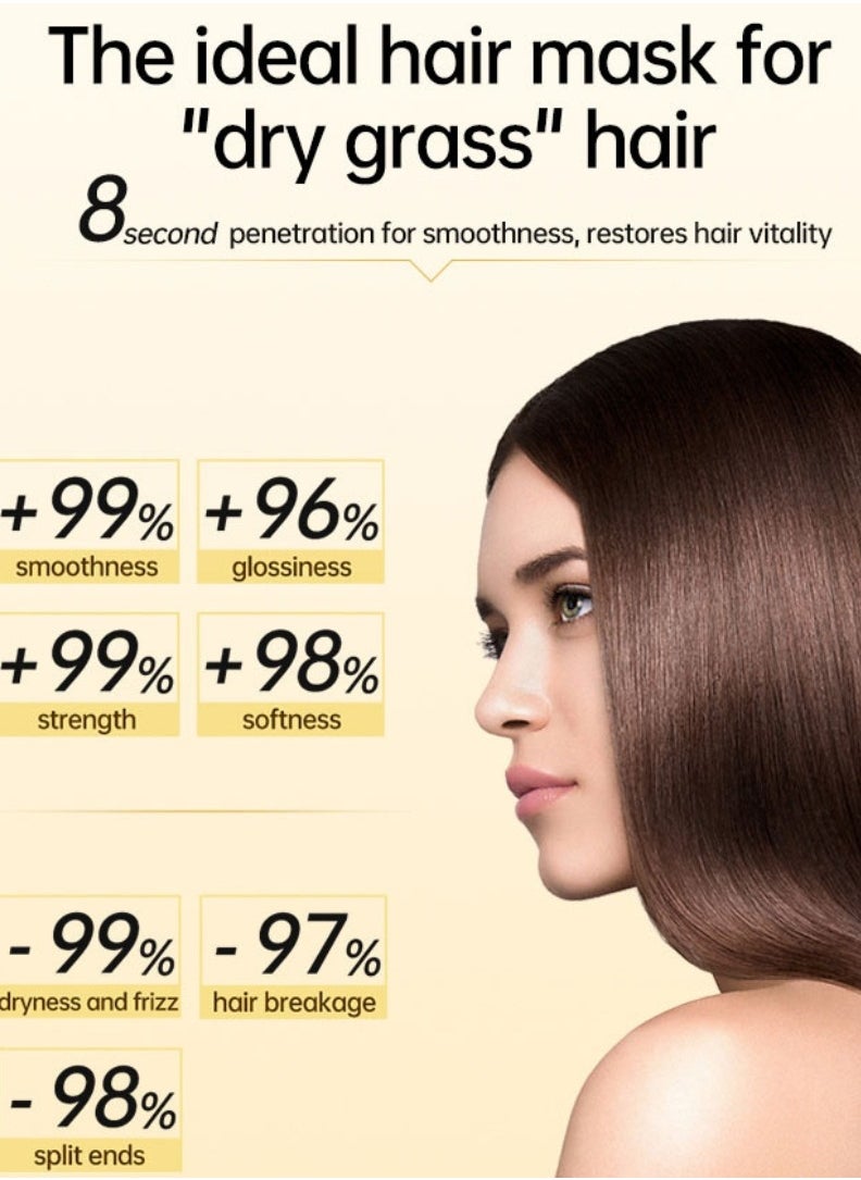 PURC - 70g 8S Revitalizes Hot Dyeing Damaged Hair Mask Keratin Damaged Hair Repair Mask Hair Treatment Masks Intensive Repair Hair Treatment Mask with Keratin Protein for Hair Repair and Nourishment - Image 1