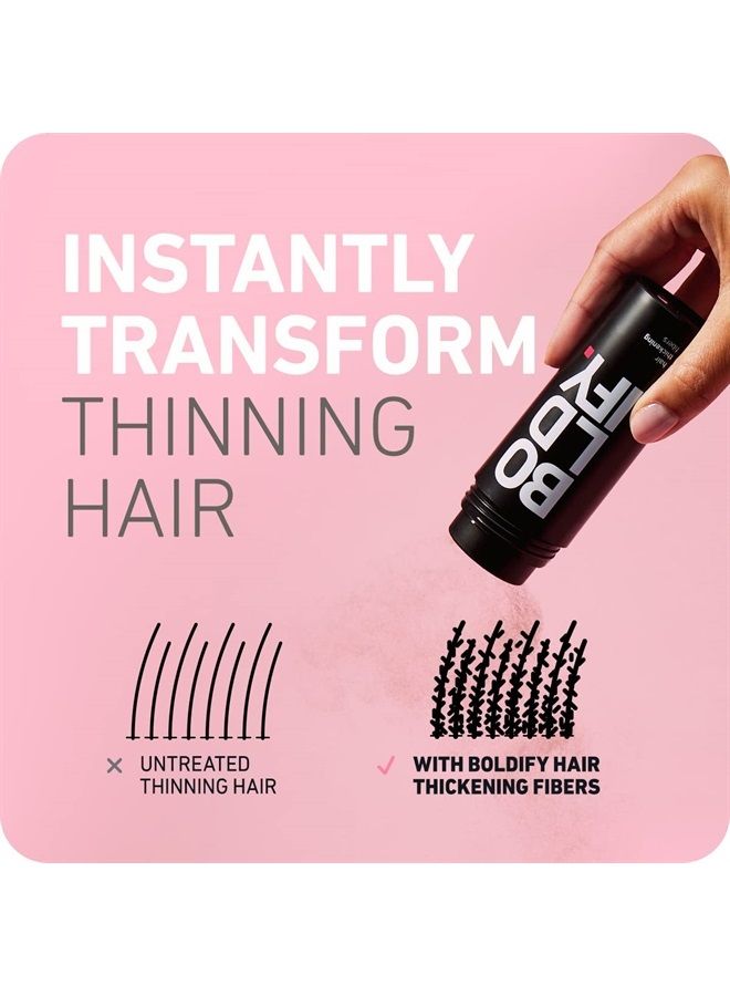 BOLDIFY Hair Fibers for Thinning Hair (BLACK) Undetectable - 56gr Bottle - Completely Conceals Hair Loss in 15 Sec - Hair Thickener for Fine Hair for Women & Men - Image 2