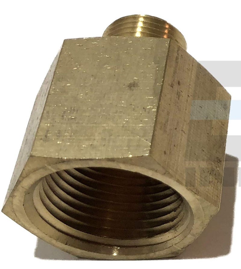 EDGE INDUSTRIAL BRASS PIPE ADAPTER 3/4" FNPT x 3/8" MNPT FUEL/AIR/WATER/OIL/GAS WOG (QTY 01) - Image 2