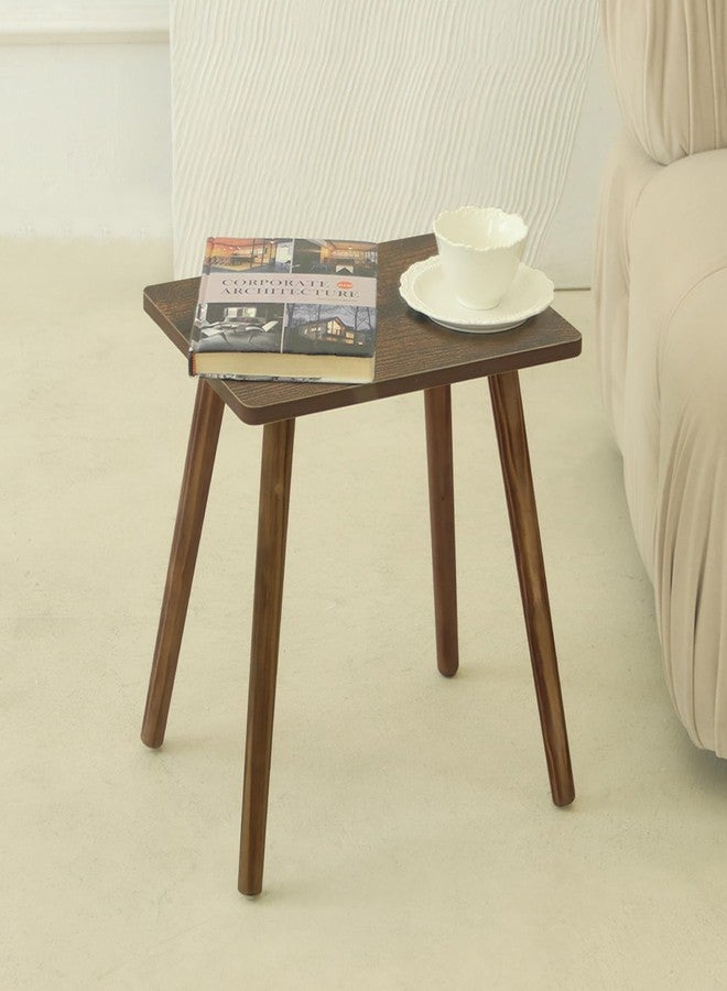 AWASEN Side Table, Small Wood End Table Living Room, Mini Bed Side Table Modern Accent Nightstand with Solid Wood for Bedroom Office Small Spaces, Rustic Brown - Image 1
