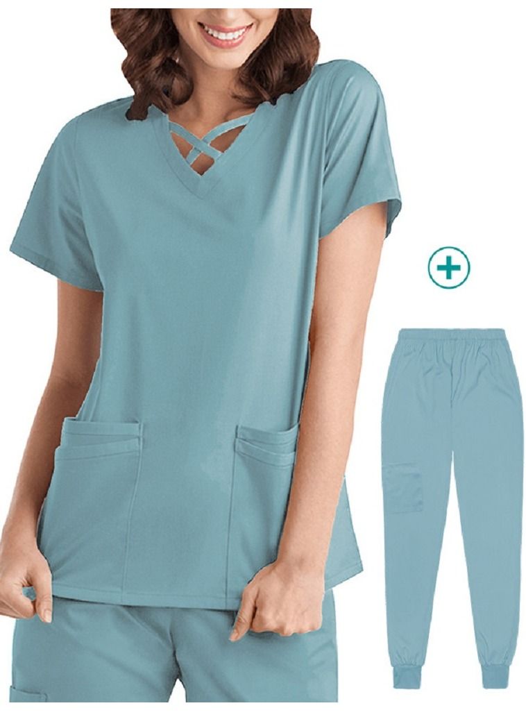 Gasin Medical Scrub Set Elastic Quick-Drying Medical Overalls  - Image 2