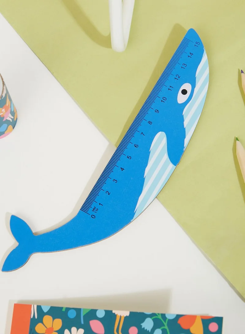 Rex London Blue Whale Wooden Ruler