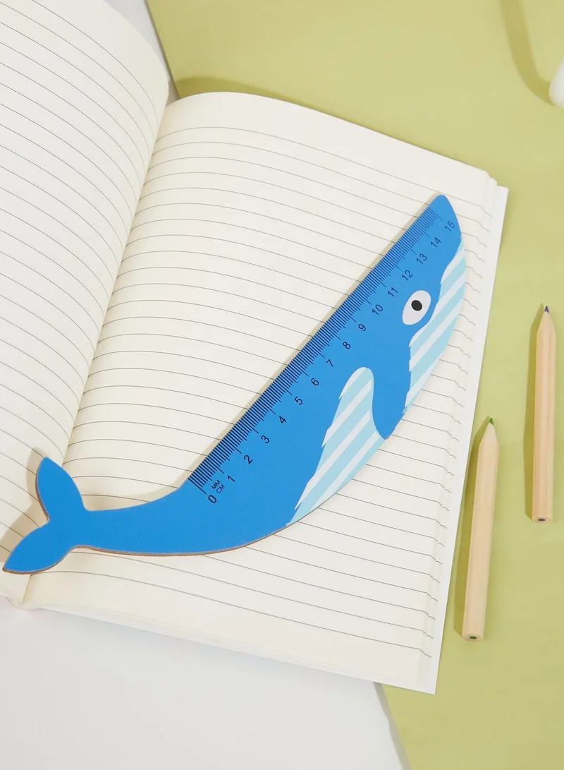 Rex London Blue Whale Wooden Ruler