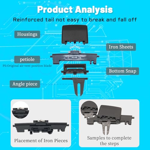 BJchiwu A/C Vent Outlet Grille Clip Fit for Mercedes-Benz ML250 ML350 ML400 ML500 GLE300d GLE350 GLE400 GLE43 GLE450 GLE550e GLE63 AMG GL450 GL550 GL63 GLS450 GLS550 GLS63 GLS450 GLS550(1PCS Rear Row) - Image 5