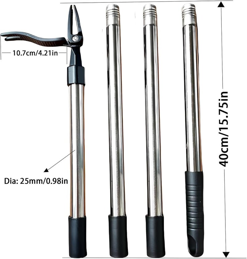 TOPINCN Stand Up Weeds Puller Tool Heavy Duty Detachable 3 Claw Weeder for Garden - Image 2
