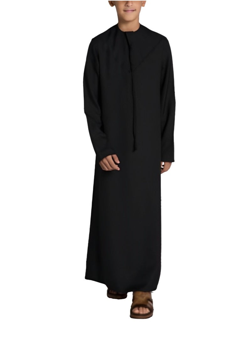 U.S. ELK Boy’s Emirati Kandura | Stitched Traditional Kids Arabic Thobe, Dishdasha, Kaftan for Boys | Long Sleeve Islamic Arab Dress with Side Pocket  - Image 1