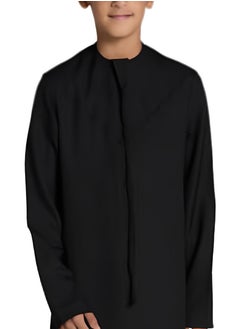 U.S. ELK Boy’s Emirati Kandura | Stitched Traditional Kids Arabic Thobe, Dishdasha, Kaftan for Boys | Long Sleeve Islamic Arab Dress with Side Pocket  - Image 2