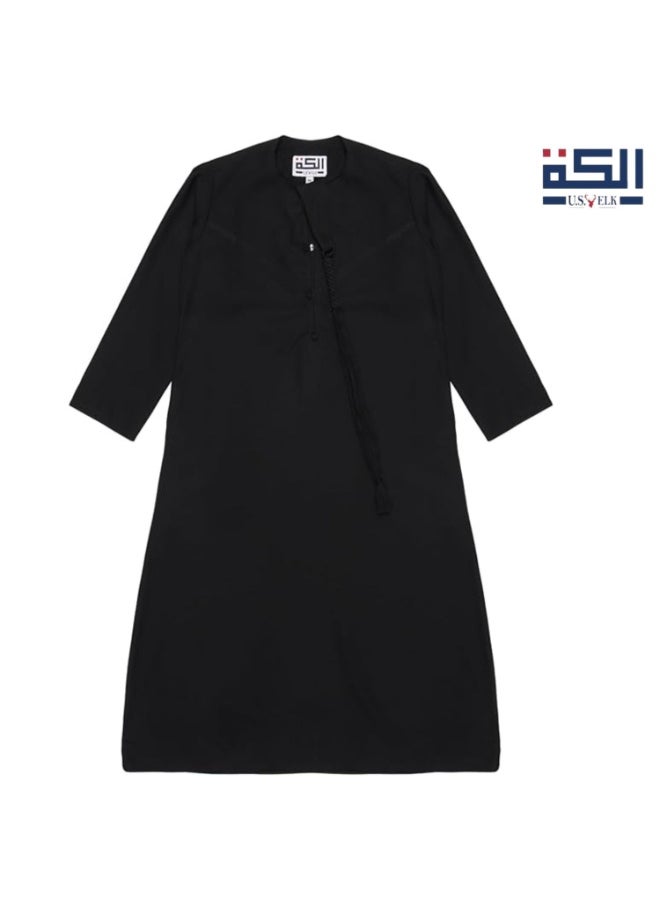 U.S. ELK Boy’s Emirati Kandura | Stitched Traditional Kids Arabic Thobe, Dishdasha, Kaftan for Boys | Long Sleeve Islamic Arab Dress with Side Pocket  - Image 4