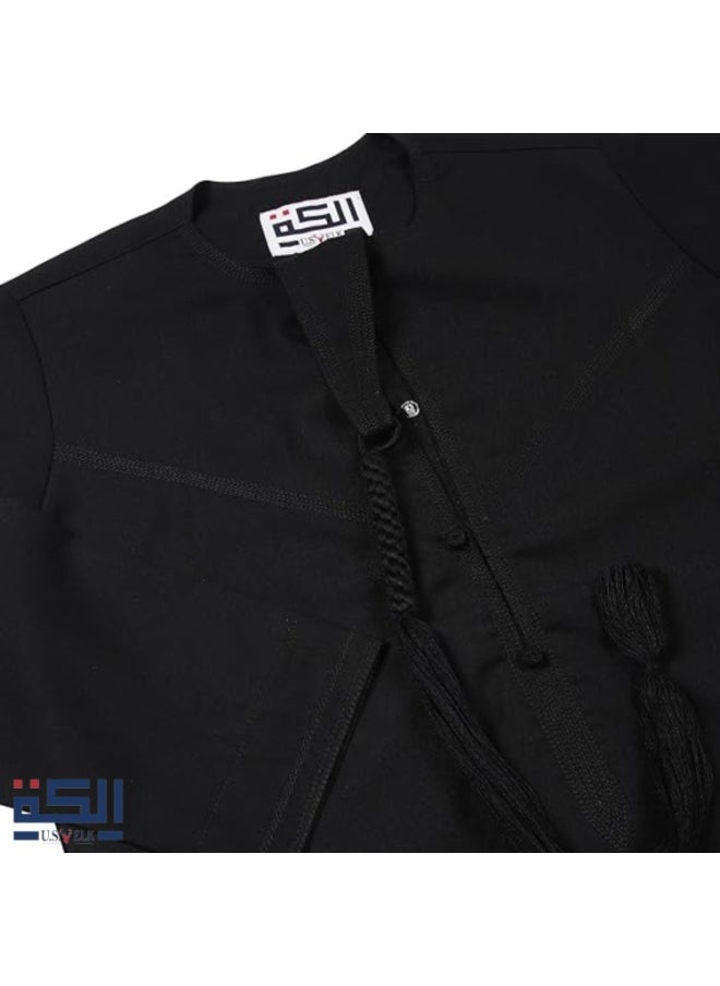 U.S. ELK - Boy’s Emirati Kandura | Stitched Traditional Kids Arabic Thobe, Dishdasha, Kaftan for Boys | Long Sleeve Islamic Arab Dress with Side Pocket - Image 1