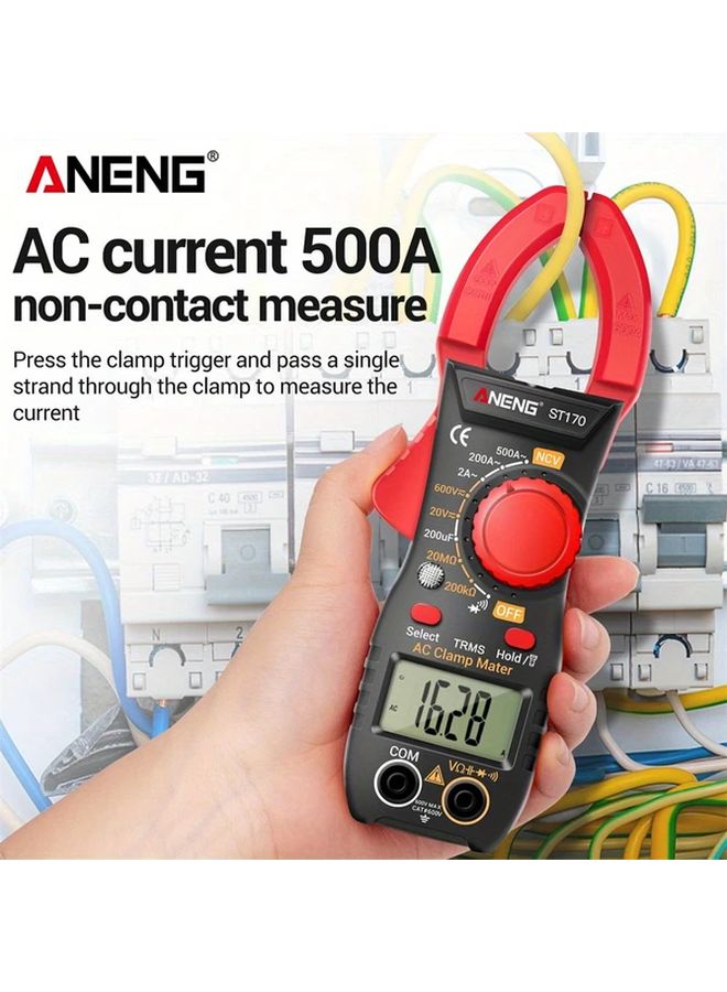 ANENG ST170 Red B19 Cross Clamp Meter Multifunctional Tester LED Screen Voltage Current - Image 3