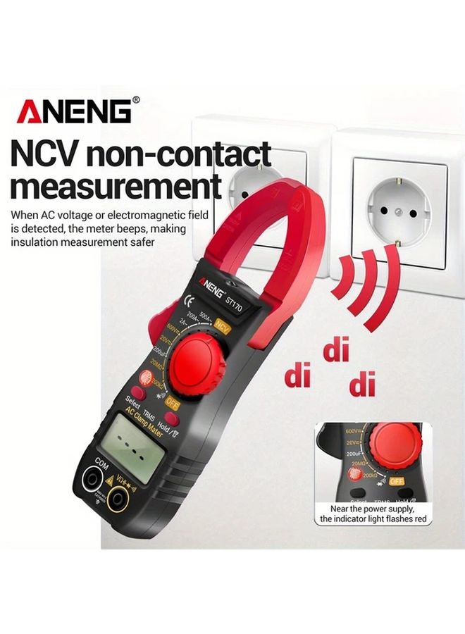 ANENG ST170 Red B19 Cross Clamp Meter Multifunctional Tester LED Screen Voltage Current - Image 4