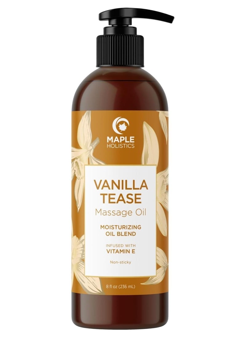 Maple Holistics - Vanilla Sensual Massage Oil For Couples Irresistible Full Body Massage Oil For Date Night With Smooth Gliding Coconut And Sweet Almond Oil With Dreamy Vanilla Scent Non Gmo Gluten Free And Vegan - Image 1