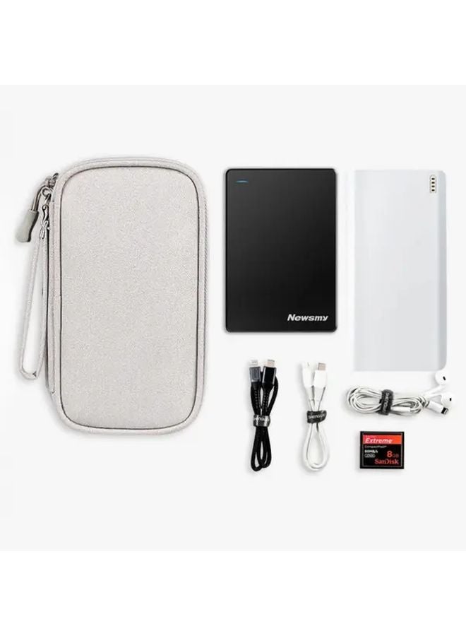 1pc Black Waterproof Digital Accessory Storage Bag For Power Bank Hard Drive USB Cable Travel - Image 4