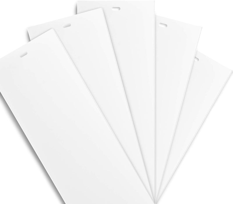 DALIX PVC Vertical Blind Replacement Slats Curved Smooth White 70.5 x 3.5 (5-Pack) - Image 1