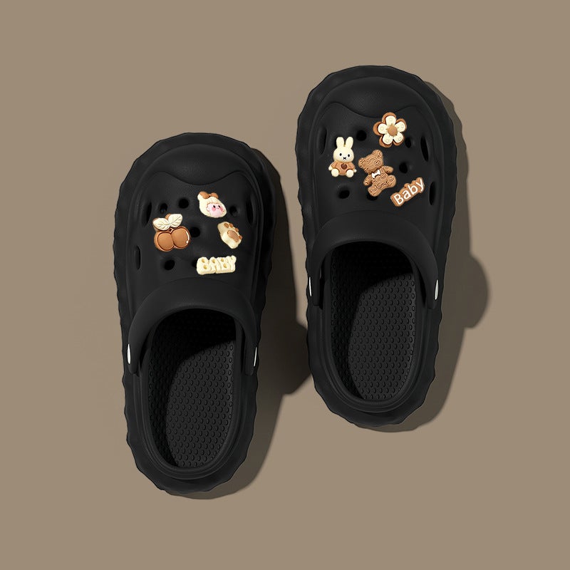 Women's White Clog Sandals Summer Outdoor Anti-Slip Thick Sole Slides - Image 3