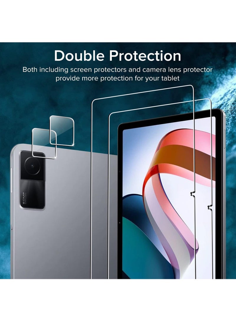 【2+2 pcs】 Xiaomi Redmi Pad 10.61 2022 Screen Protector with Camera Lens Protector, 9H Hardness HD Scratch Resistance 【3D Tempered Glass】 - Image 2