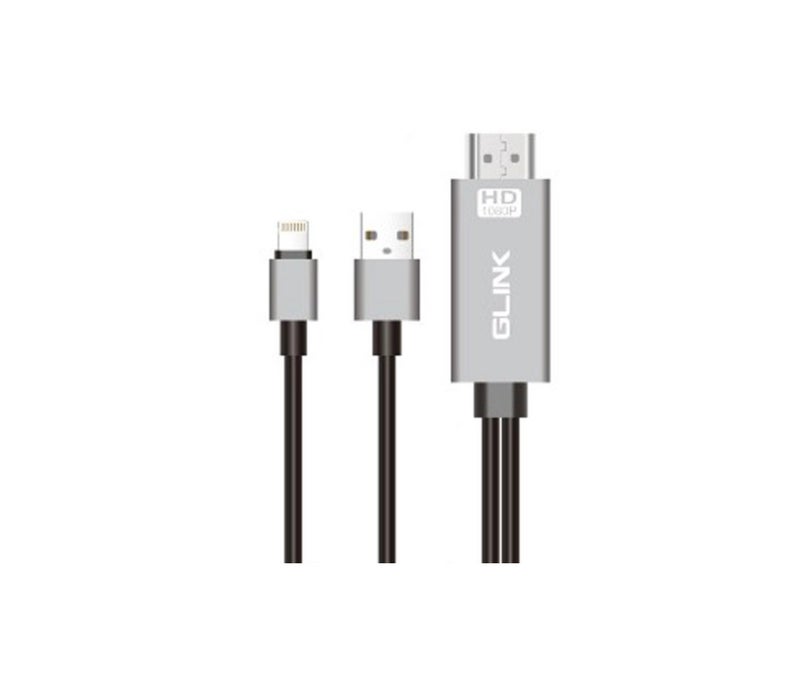 جلينك GLINK(GL-056)-هاتف محمول كابل LIGHTNING AV HDTV - Image 1