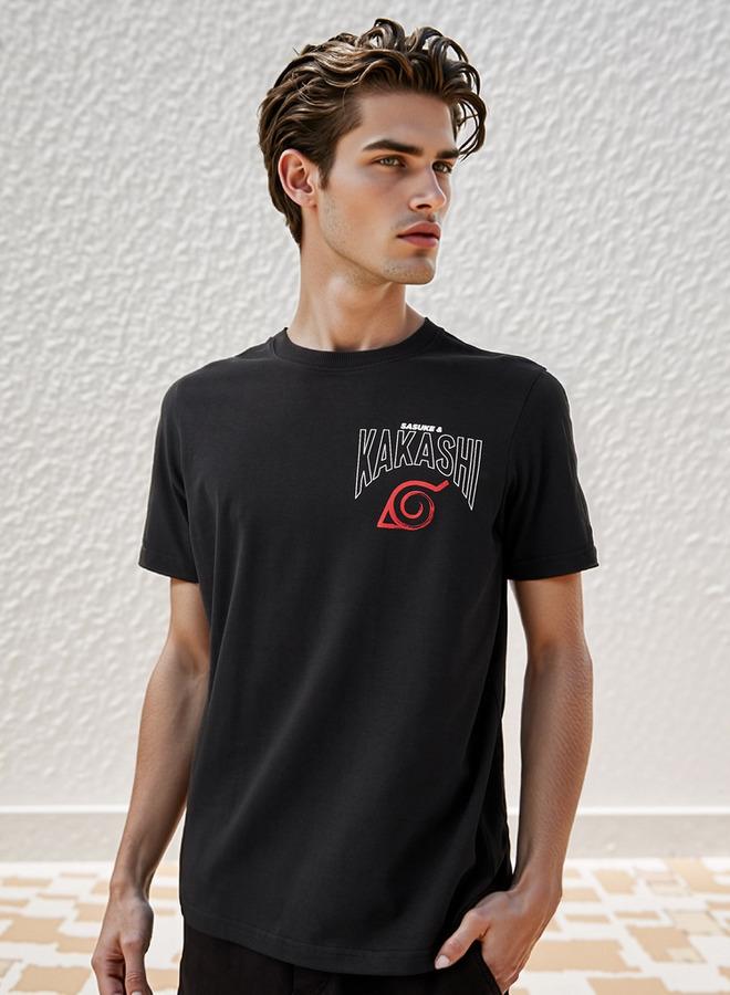 Splash FAV Kakashi Print Crew Neck T-shirt - Image 3