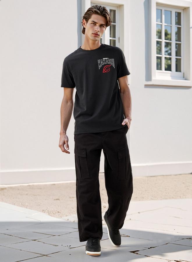 Splash FAV Kakashi Print Crew Neck T-shirt - Image 2