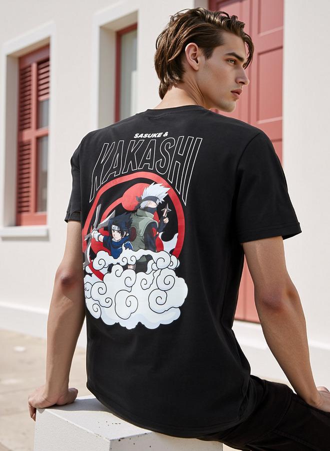 Splash FAV Kakashi Print Crew Neck T-shirt - Image 1