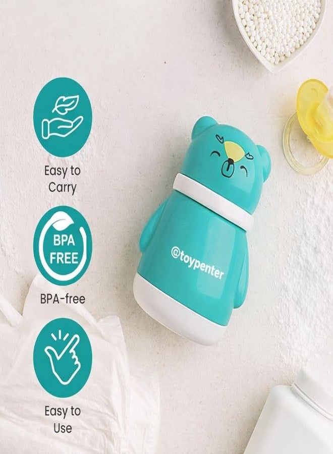 TOYPENTER Portable Baby Skin Care Baby Powder Puff With Box Holder Container For New Born & Kids For Baby Face & Body (Green) - Image 4