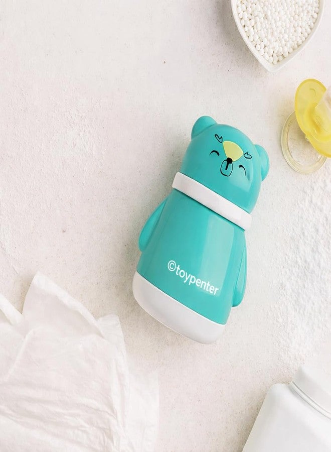 TOYPENTER Portable Baby Skin Care Baby Powder Puff With Box Holder Container For New Born & Kids For Baby Face & Body (Green) - Image 2