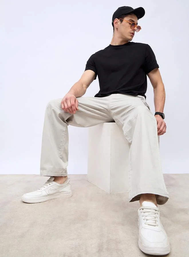 Styli Styli Panel Detail Cotton Twill Oversized Cargo