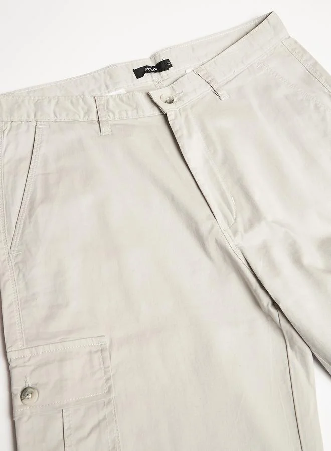 Styli Styli Panel Detail Cotton Twill Oversized Cargo
