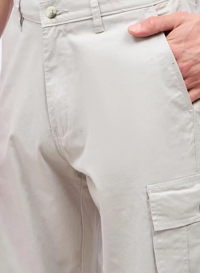 Styli Styli Panel Detail Cotton Twill Oversized Cargo
