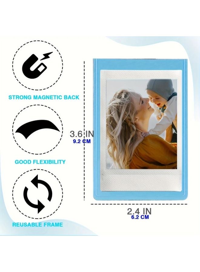10 Black 10 White Magnetic Photo Frames For Fujifilm Mini 12 11 9 8 EVO Cameras 3 Inch Film Paper With Fridge Stickers - Image 3