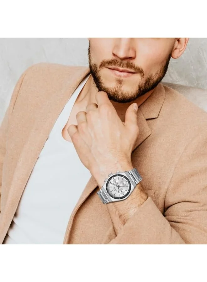 Slazenger Slazenger Men's Watch, Multi Function Display and Metal Strap - SL.9.2484.2.01, Silver