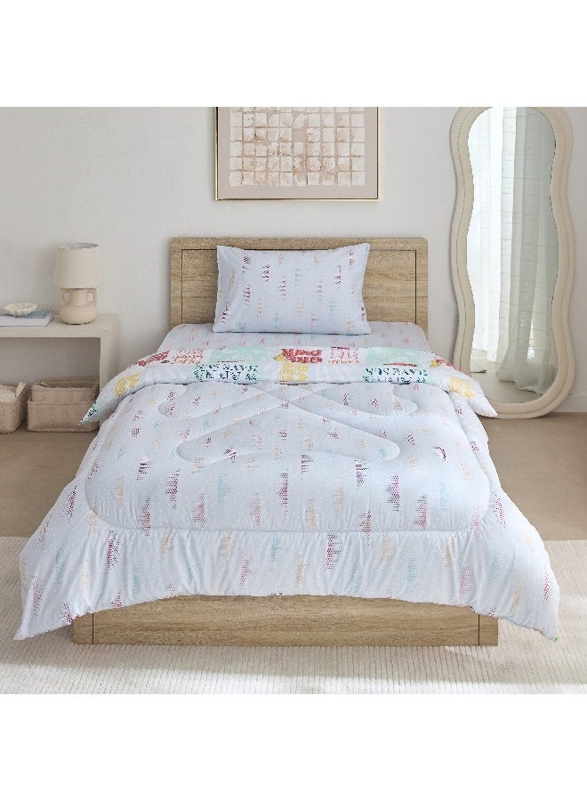Home Box Ivy Sparkle and Shine 2-Piece Twin Microfibre Comforter Set 220 x 160 cm  - Image 3