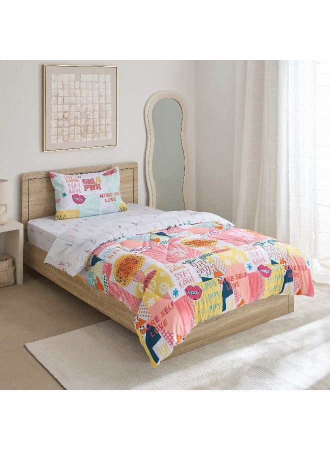 Home Box Ivy Sparkle and Shine 2-Piece Twin Microfibre Comforter Set 220 x 160 cm - Image 2