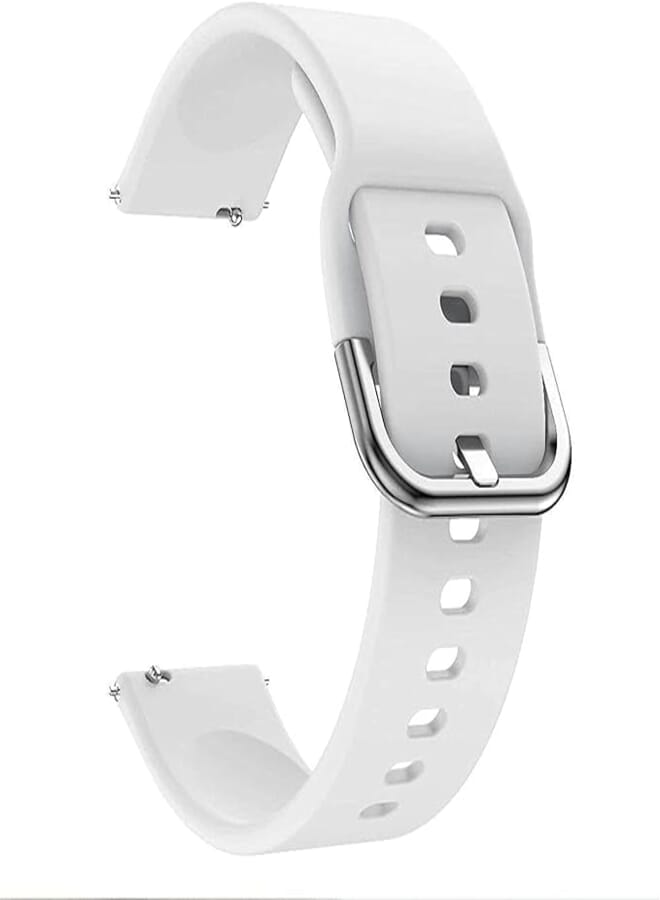 Liger Silicone Watch Bracelet From Liger Compatible for Samsung Active 2 and 42 mm White Color