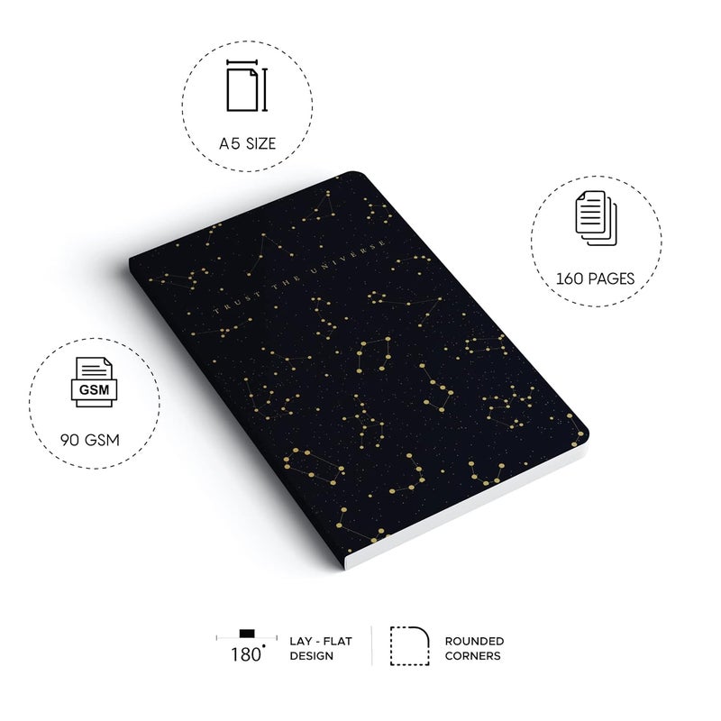 FACTOR NOTES دفتر A5: مخطط | 90 جرام | 160 صفحة (ثق بالكون) - Image 3