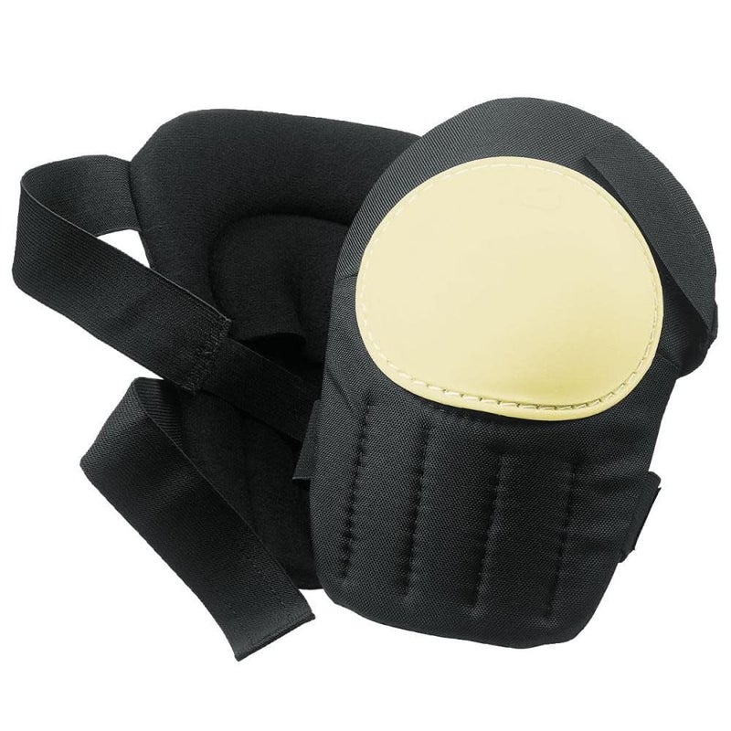Custom LeathercraftV230 Stitched Plastic Cap Swivel Kneepads, Black/White