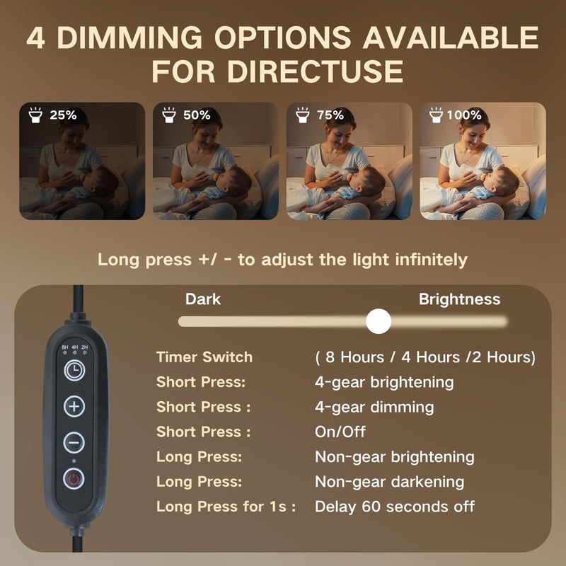 Droyek Candle Warmer Lamp with Timer Electric Candle Warmer Lamp Adjustable Height Candle Warmer Dimmable Wax Warmer Lamp Jar Candles with 2 Bulbs for Home Decor & Office - Image 5