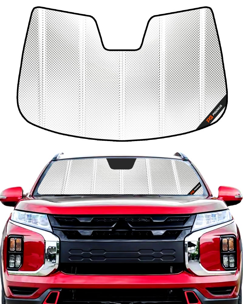 حاجب الشمس الزجاجي Pigenius لسيارة ميتسوبيشي أوتلاندر 20222024 فيلم الألمنيوم العاكس لحاجب الشمس الزجاجي الأمامي BLAZBLOCK