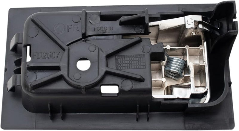 TRQ Front Right Interior Door Handle Chrome & Black for 2012-2014 Ford F-150 - Image 2