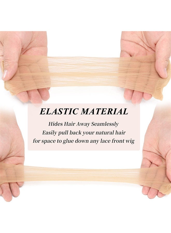 Fanski HD Wig Cap, 4 Pieces Invisible and Sheer Breathable Ultra-thin Stretchy Stocking Caps for Lace Front Wigs - Image 3