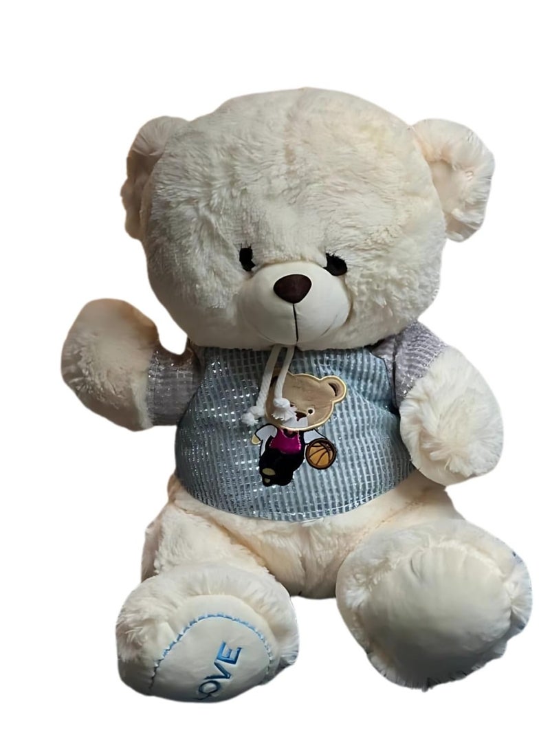 UNIVERSAL TOYS Stylish Bear with Checkered T-Shirt – 16-Inch Soft & Adorable Plush Toy | Perfect for Gifting | Durable, Cuddly, and Cute Teddy for Kids & Adults | Premium Quality Stuffed Toy  - Image 1