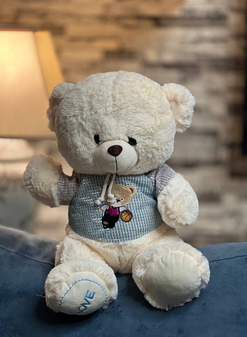 UNIVERSAL TOYS Stylish Bear with Checkered T-Shirt – 16-Inch Soft & Adorable Plush Toy | Perfect for Gifting | Durable, Cuddly, and Cute Teddy for Kids & Adults | Premium Quality Stuffed Toy  - Image 2